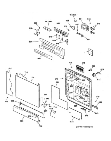 Escutcheon & door assembly