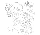 GE PSS26NHSCBB ice maker & dispenser diagram
