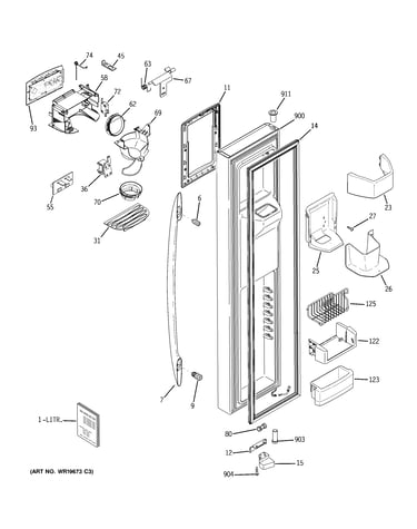 Freezer door