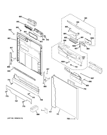 Escutcheon & door assembly