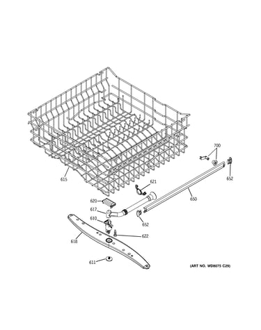 Upper rack assembly