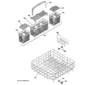 GE PDW7800R10BB lower rack assembly diagram