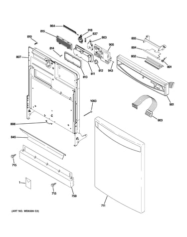 Escutcheon & door assembly