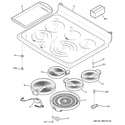 GE PB979SP3SS cooktop diagram