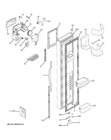 Freezer door