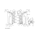 GE PGCS1PJZASS fresh food doors diagram