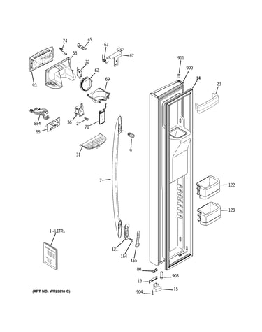 Freezer door