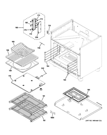 Oven cavity parts