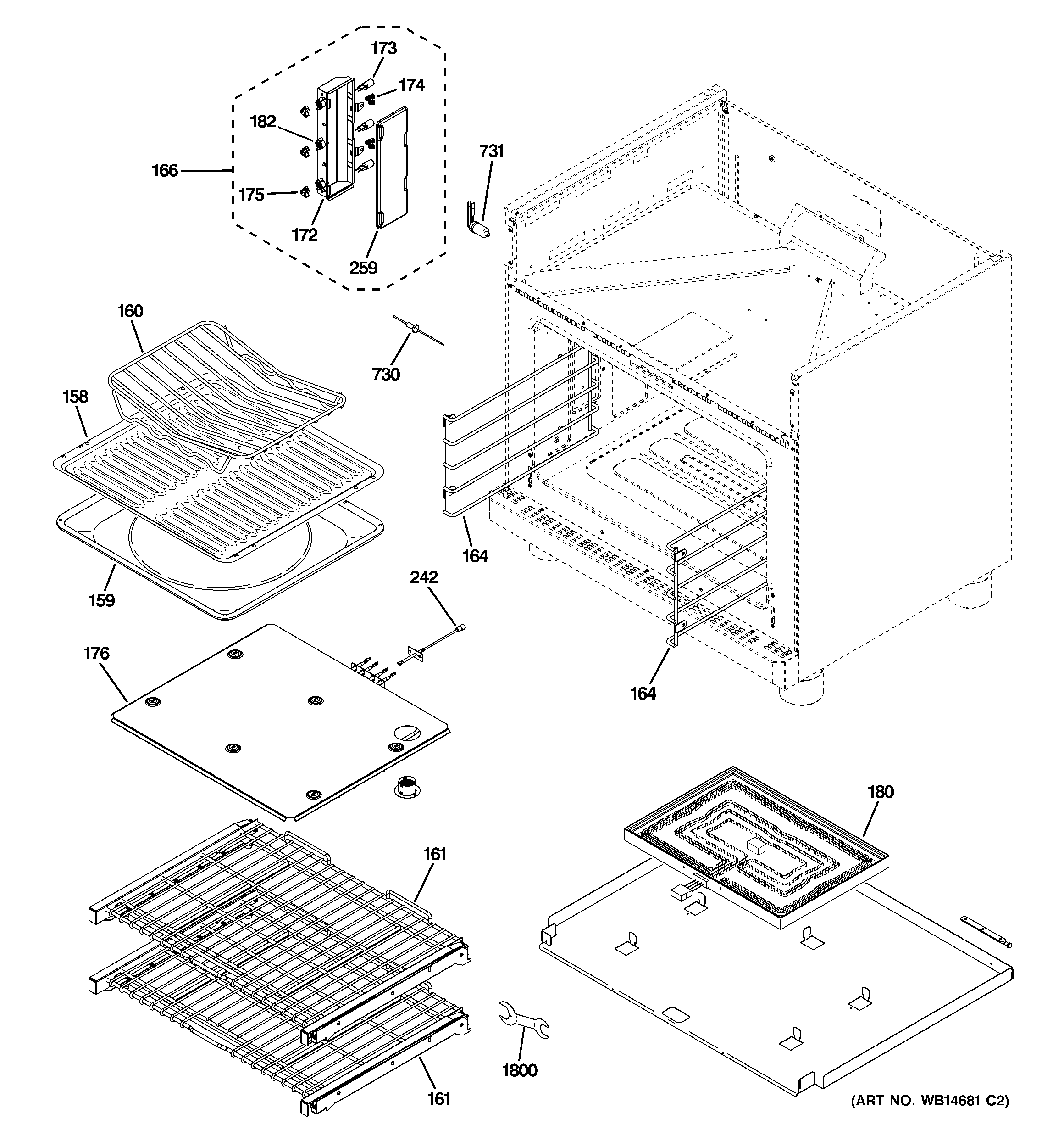 Oven cavity parts