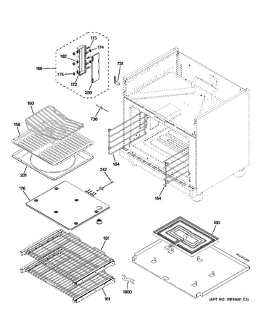 Oven cavity parts