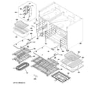 GE ZDP486NRP1SS oven cavity parts diagram