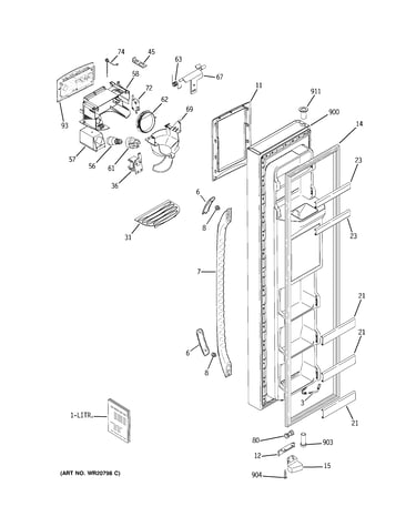 Freezer door