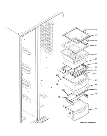 Fresh food shelves