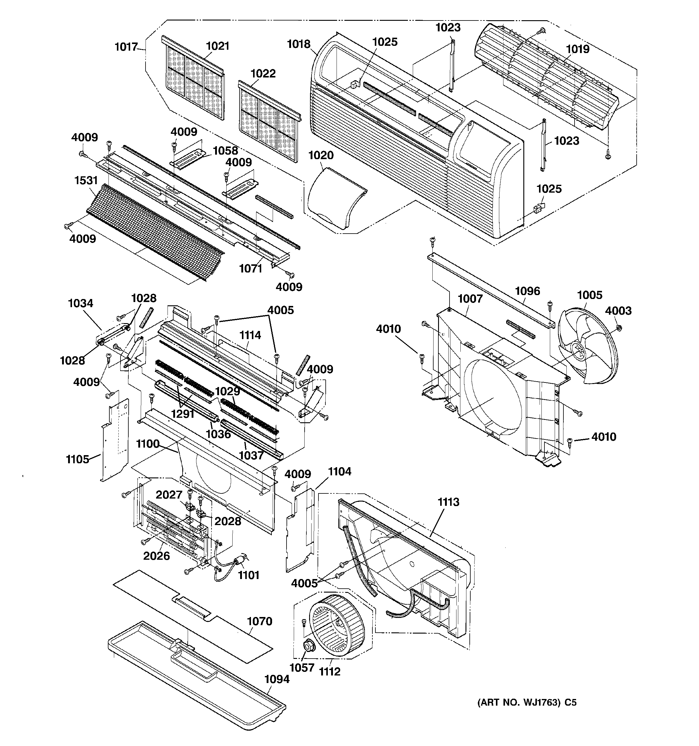Grille & air moving parts