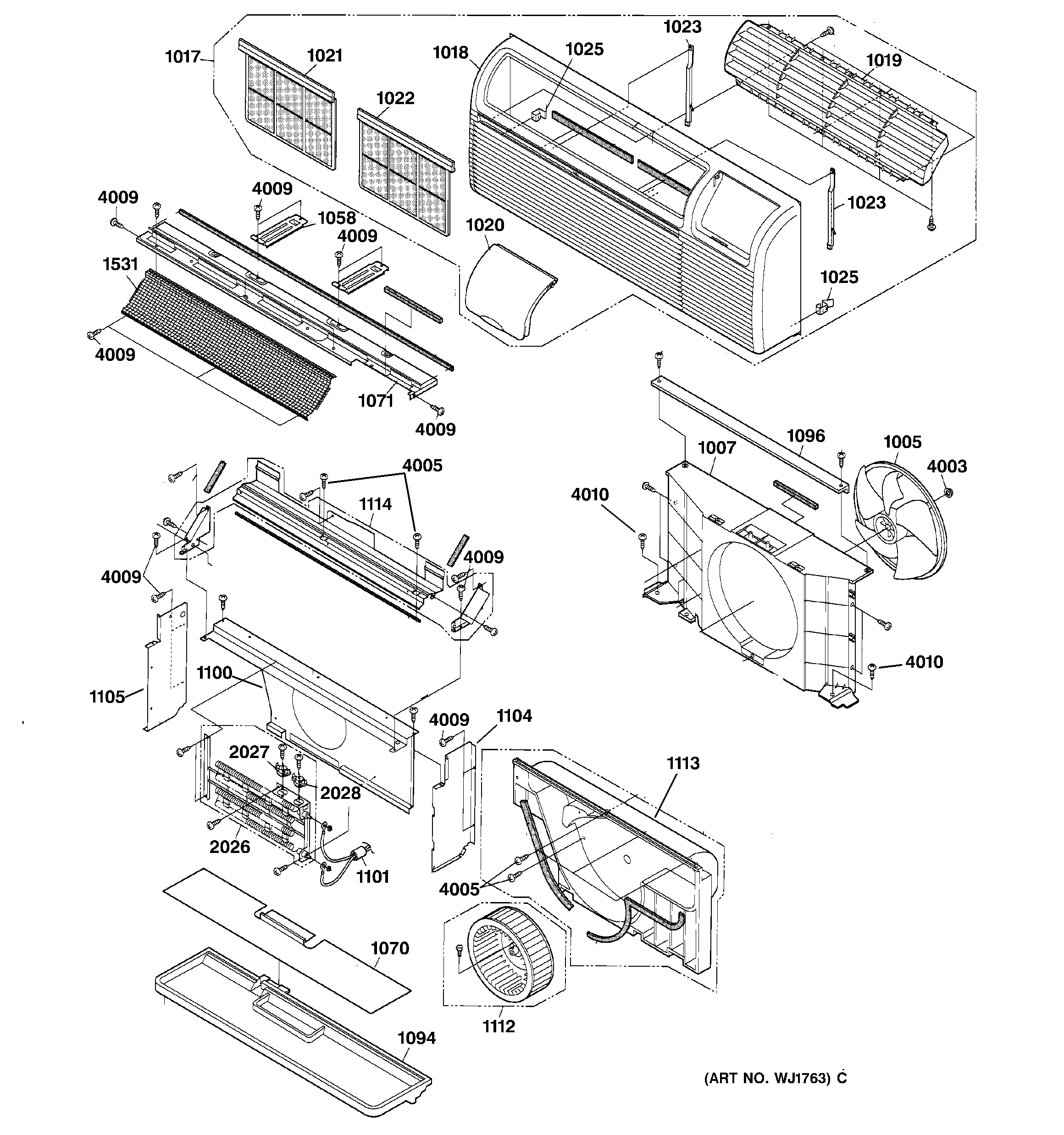 Grille & air moving parts