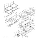 GE PFCF1NFZBBB fresh food shelves diagram