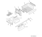 GE PFCS1PJZBSS freezer shelves diagram