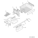 GE PFCS1PJZBSS freezer shelves diagram