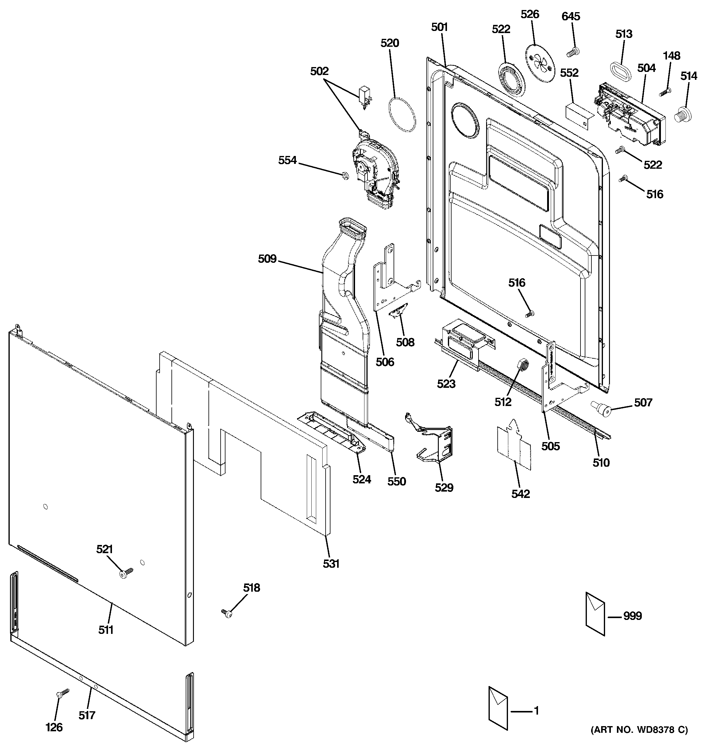 Escutcheon & door assembly