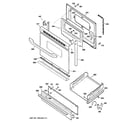 GE JGBS18DEN6WW door & drawer parts diagram