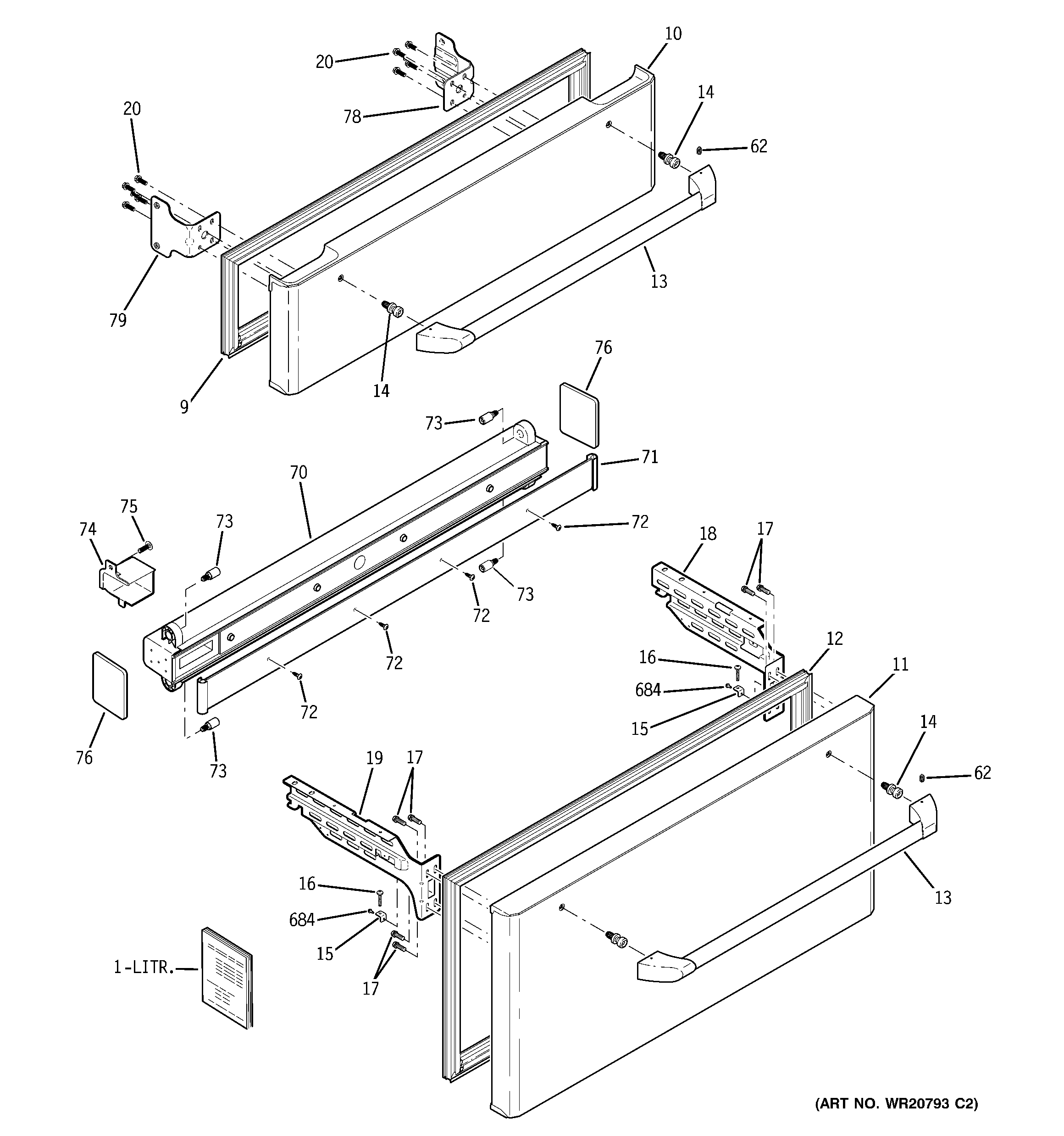 Freezer door