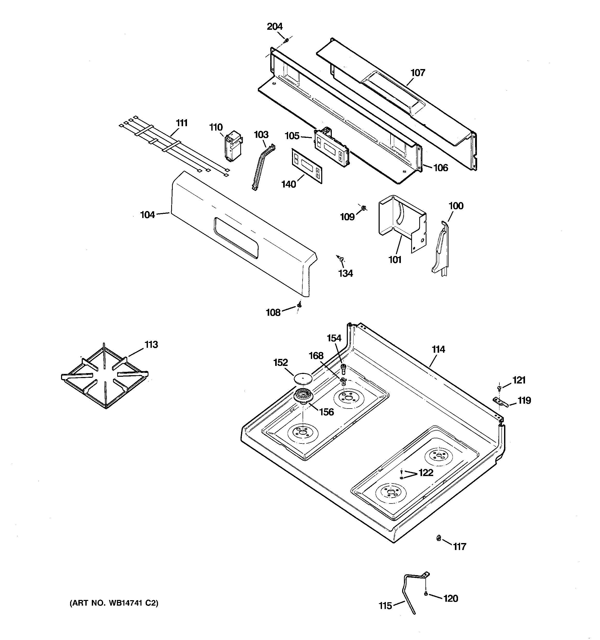 CONTROL PANEL & COOKTOP