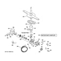 GE ADW1100N30BB motor-pump mechanism diagram