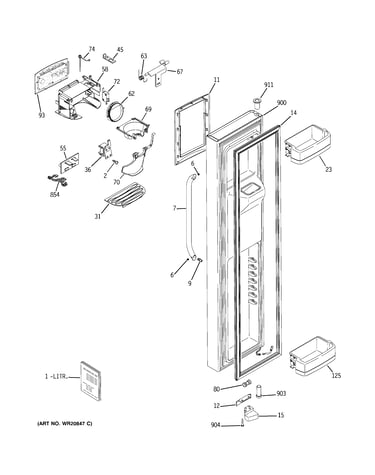 Freezer door