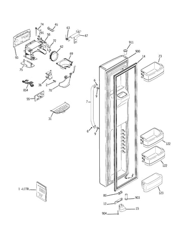 Freezer door