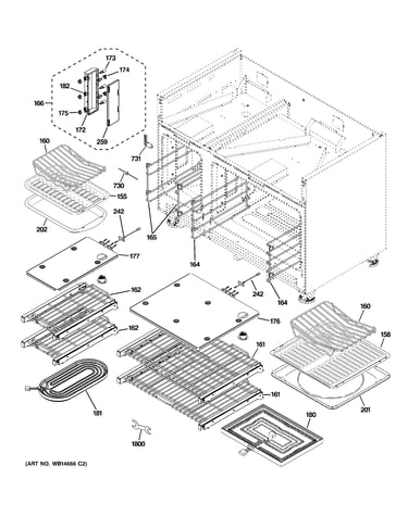 Oven cavity parts
