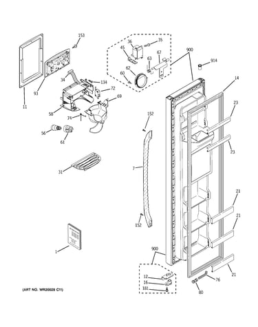 Freezer door