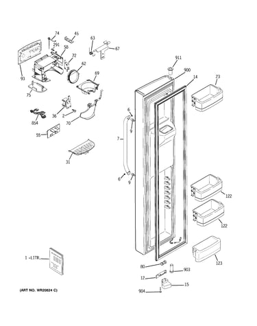 Freezer door