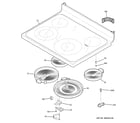 GE JB400SP4SS cooktop diagram