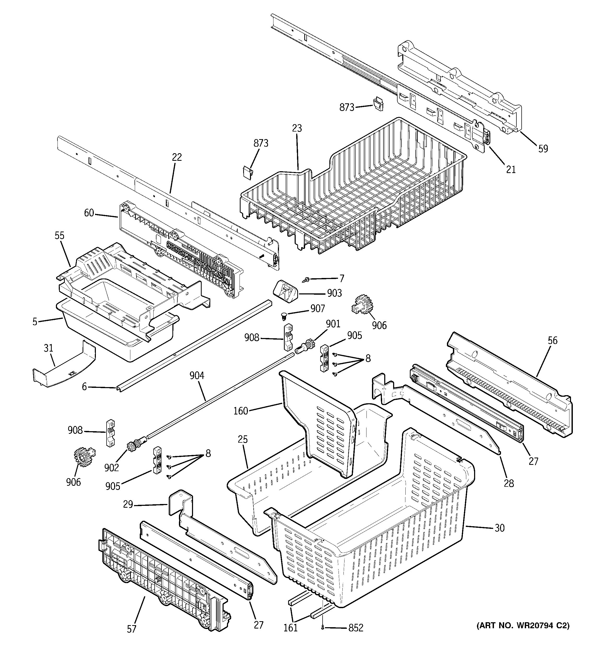 Freezer shelves