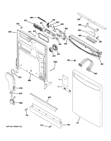 Escutcheon & door assembly