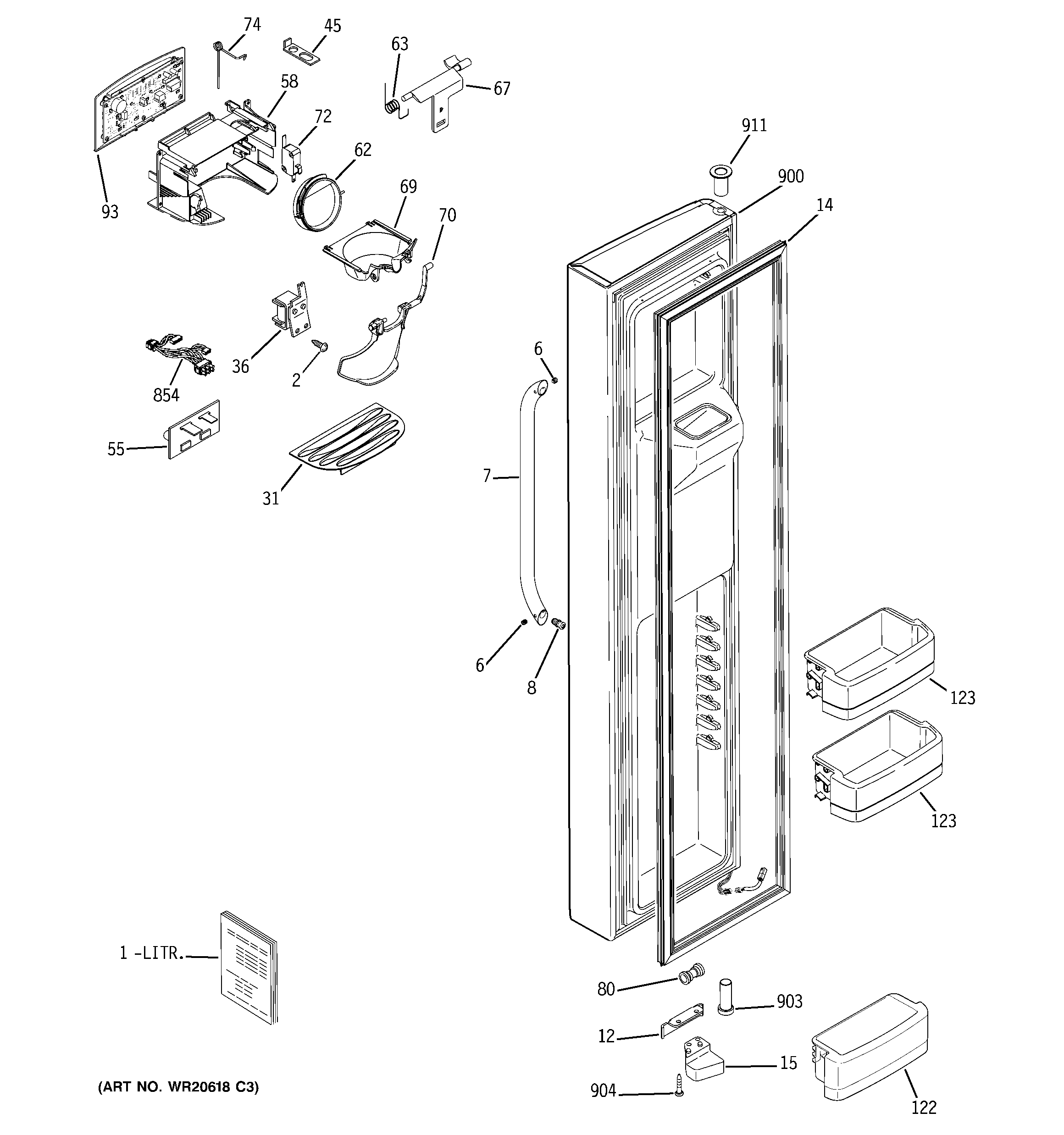 Freezer door