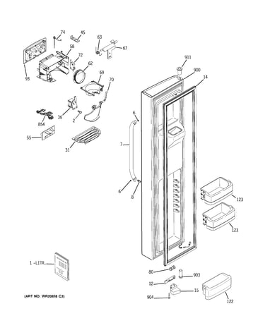 Freezer door