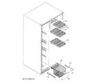 GE GSHS3KGZBCSS freezer shelves diagram