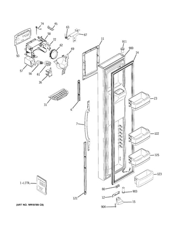 Freezer door