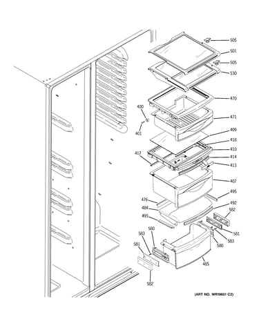 Fresh food shelves