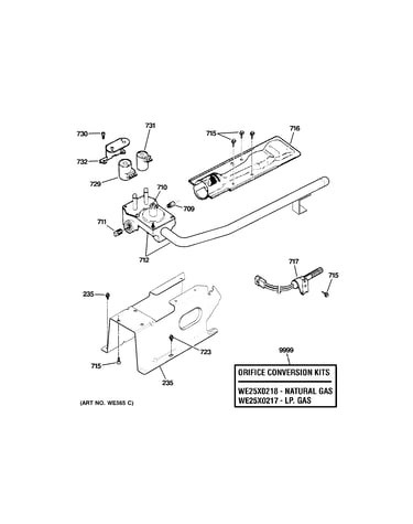 Gas valve & burner assembly