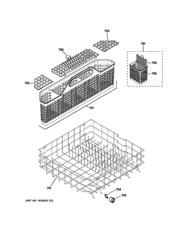 Lower rack assembly