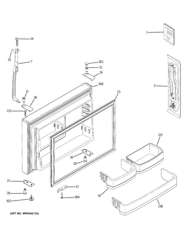 Freezer door