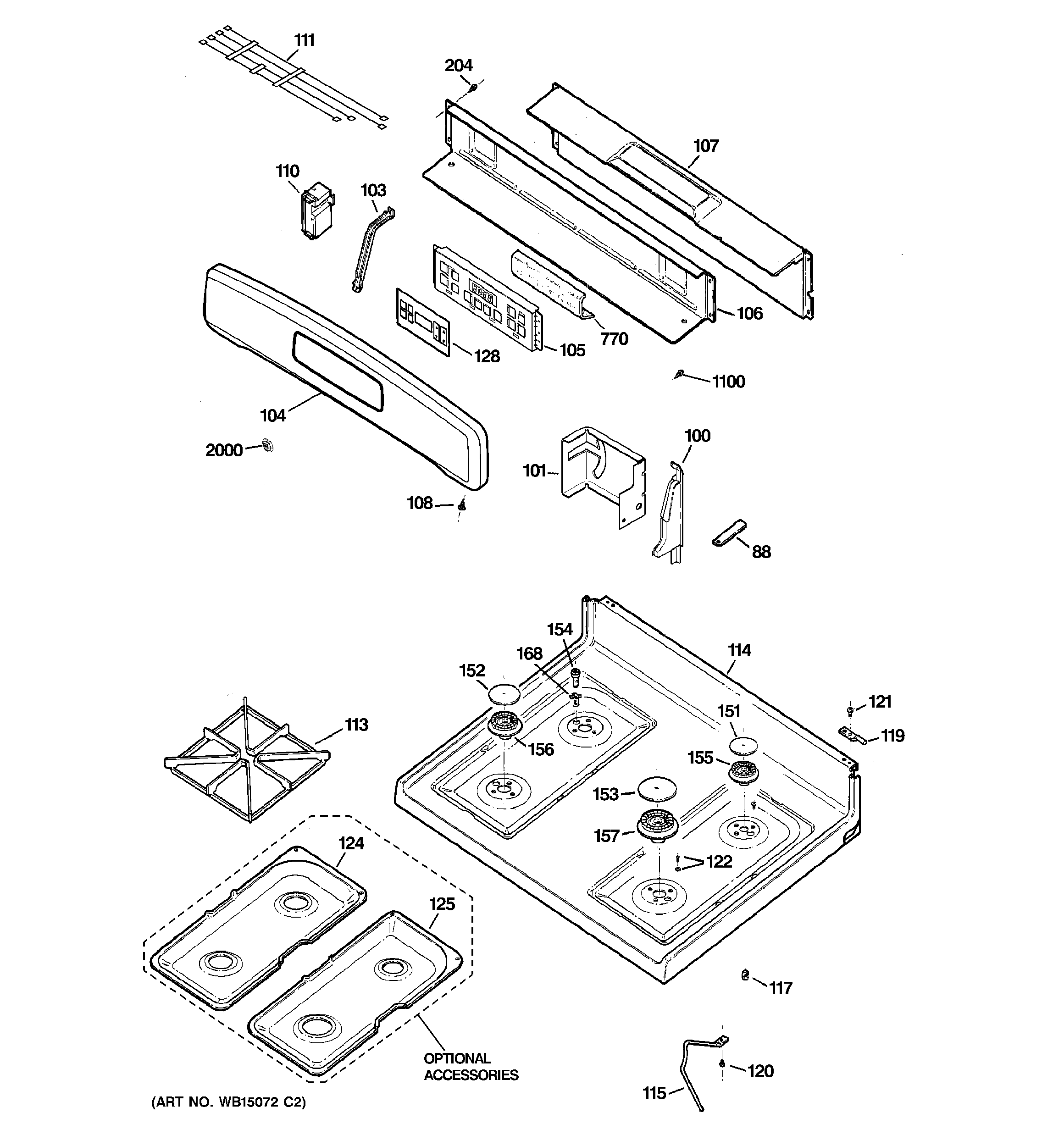 CONTROL PANEL & COOKTOP