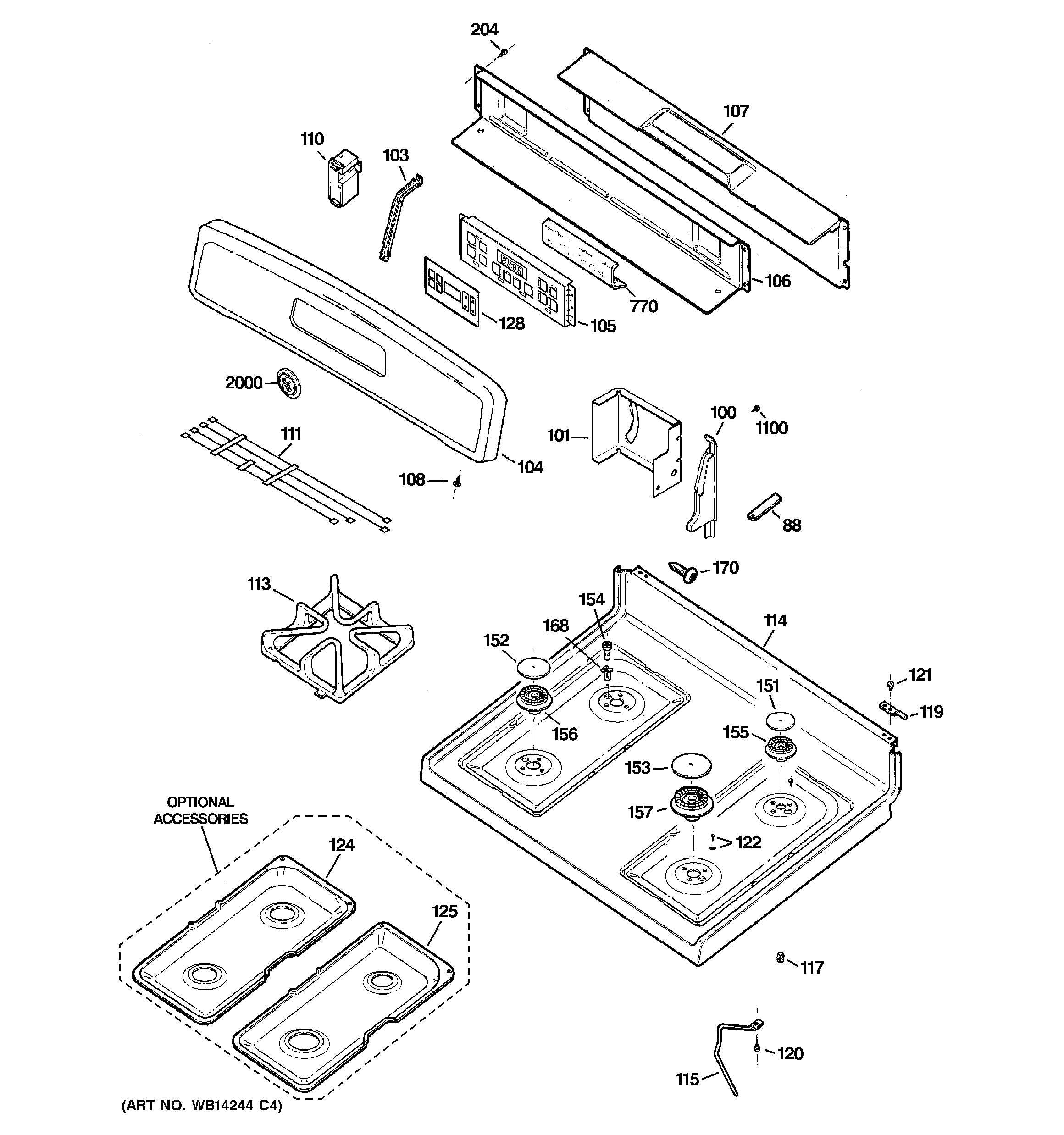 CONTROL PANEL & COOKTOP