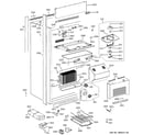 GE ZIRS360NXALH cabinet parts diagram