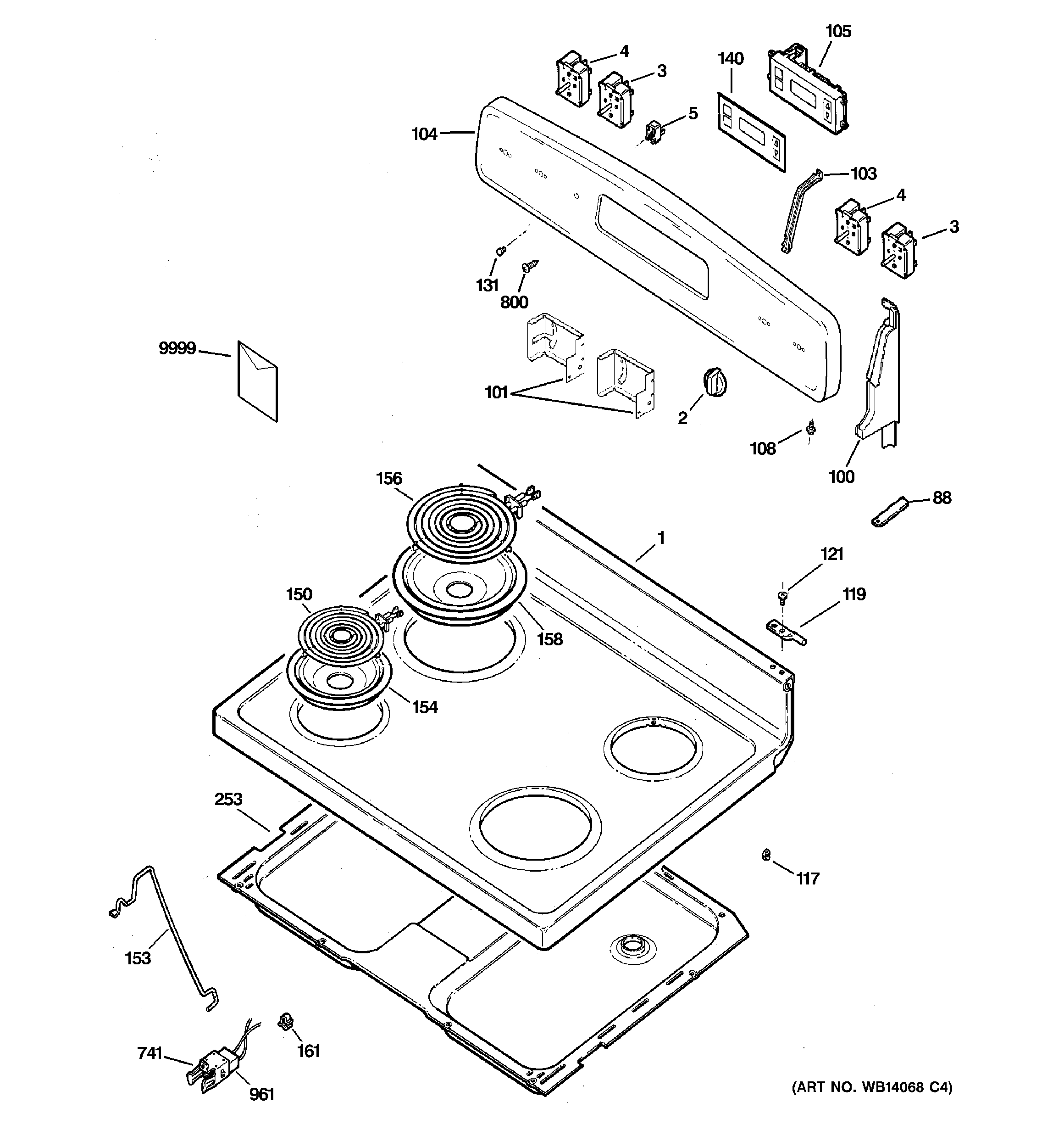 CONTROL PANEL & COOKTOP