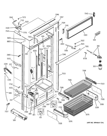Freezer section, trim & components