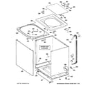 Hotpoint HTWP1000M2WW cabinet, cover & front panel diagram