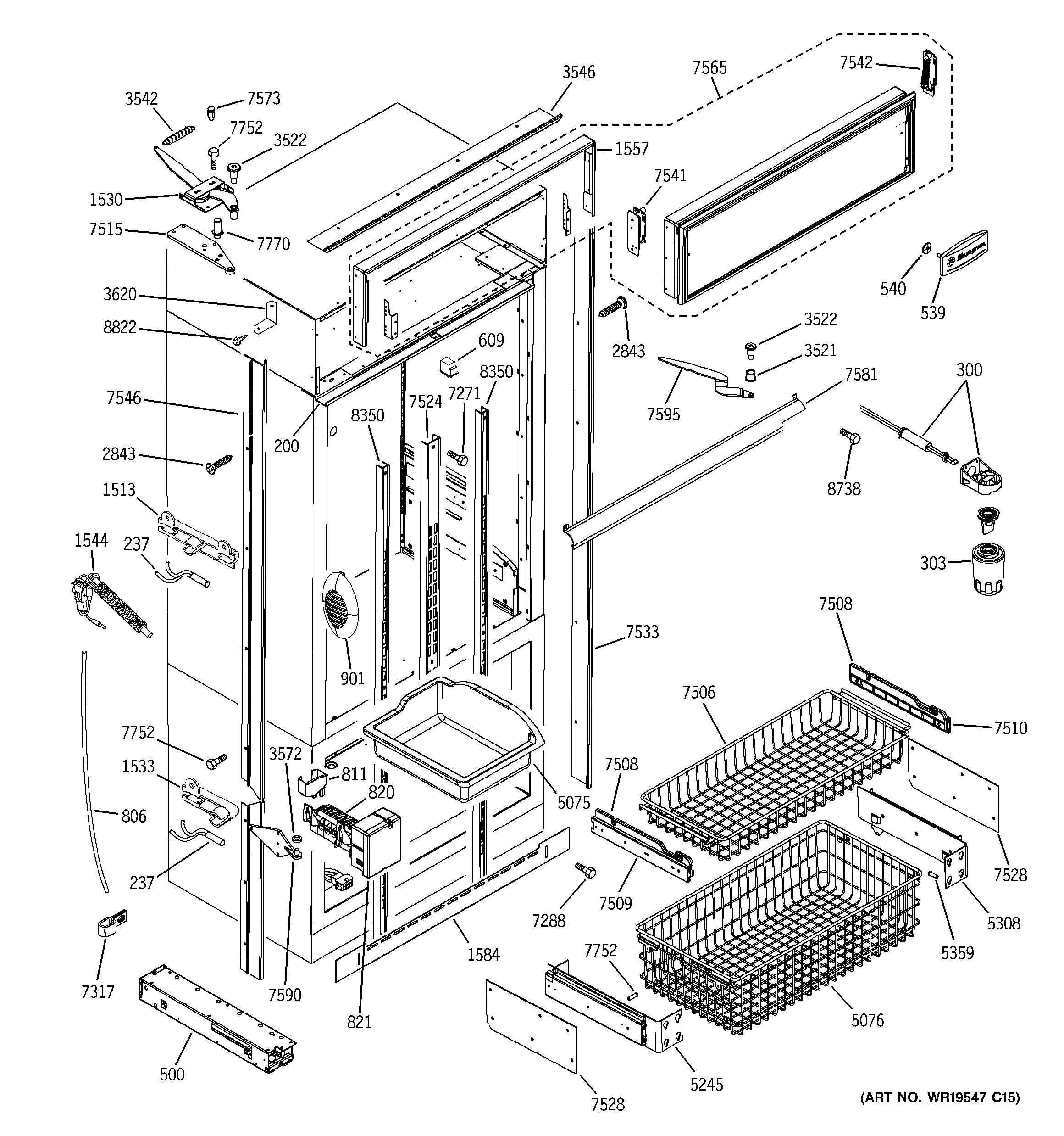 FREEZER SECTION, TRIM & COMPONENTS